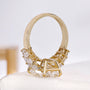Top view of radiant engagement ring showing the side stone arrangement