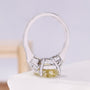 IGI certified yellow pear lab grown diamond ring