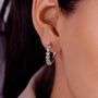 Heart Hoop Earrings with lab grown diamonds