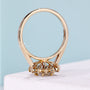 Yellow gold floral halo bridal ring design