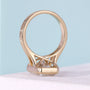 Lab grown diamond ring with split shank design