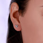 Elegant white gold butterfly earrings with diamond accents