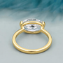 Marquise cut diamond yellow gold engagement ring