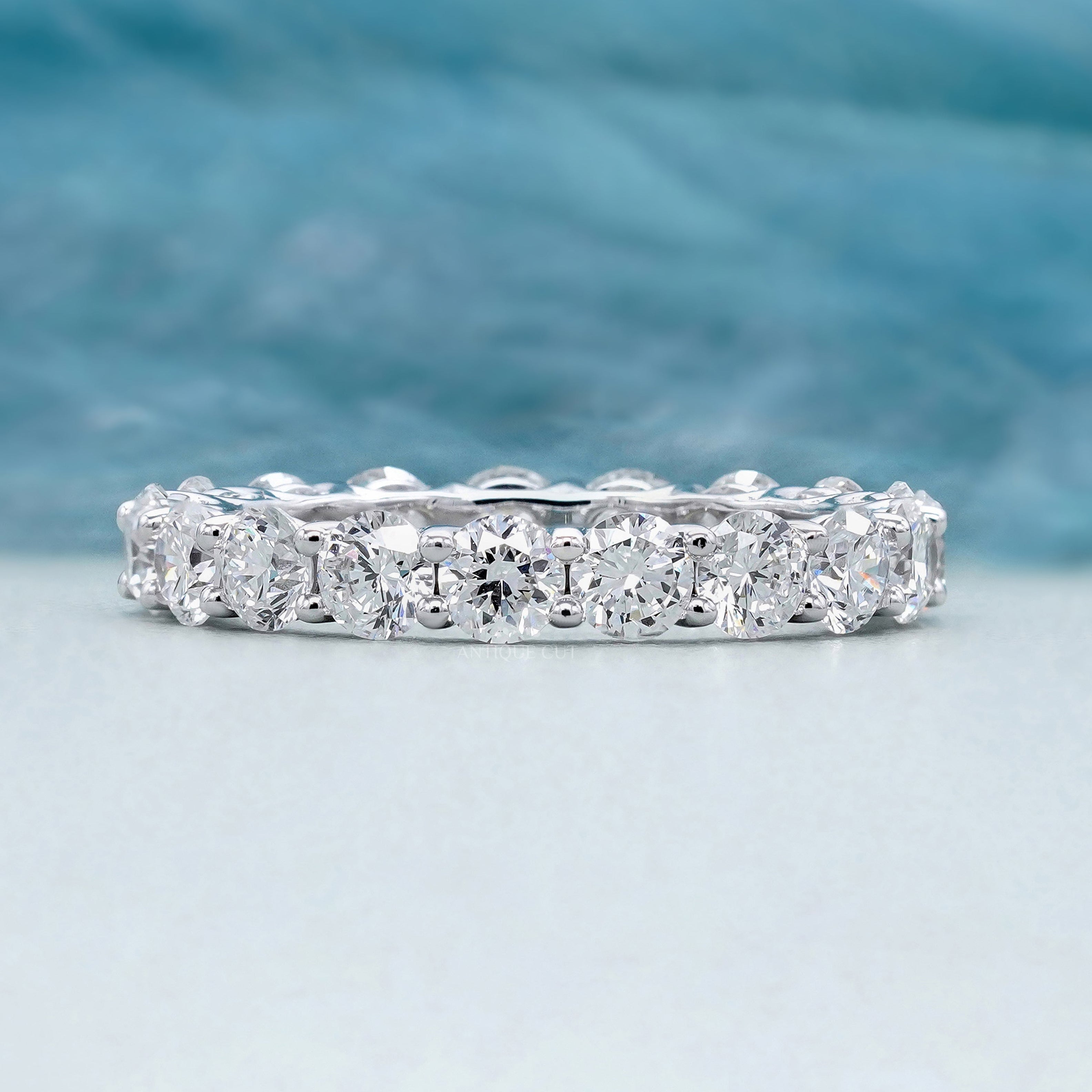 Round 3.80tcw Lab Grown Diamond Eternity Band Ring | IGI Certified D-E-F VVS–VS
