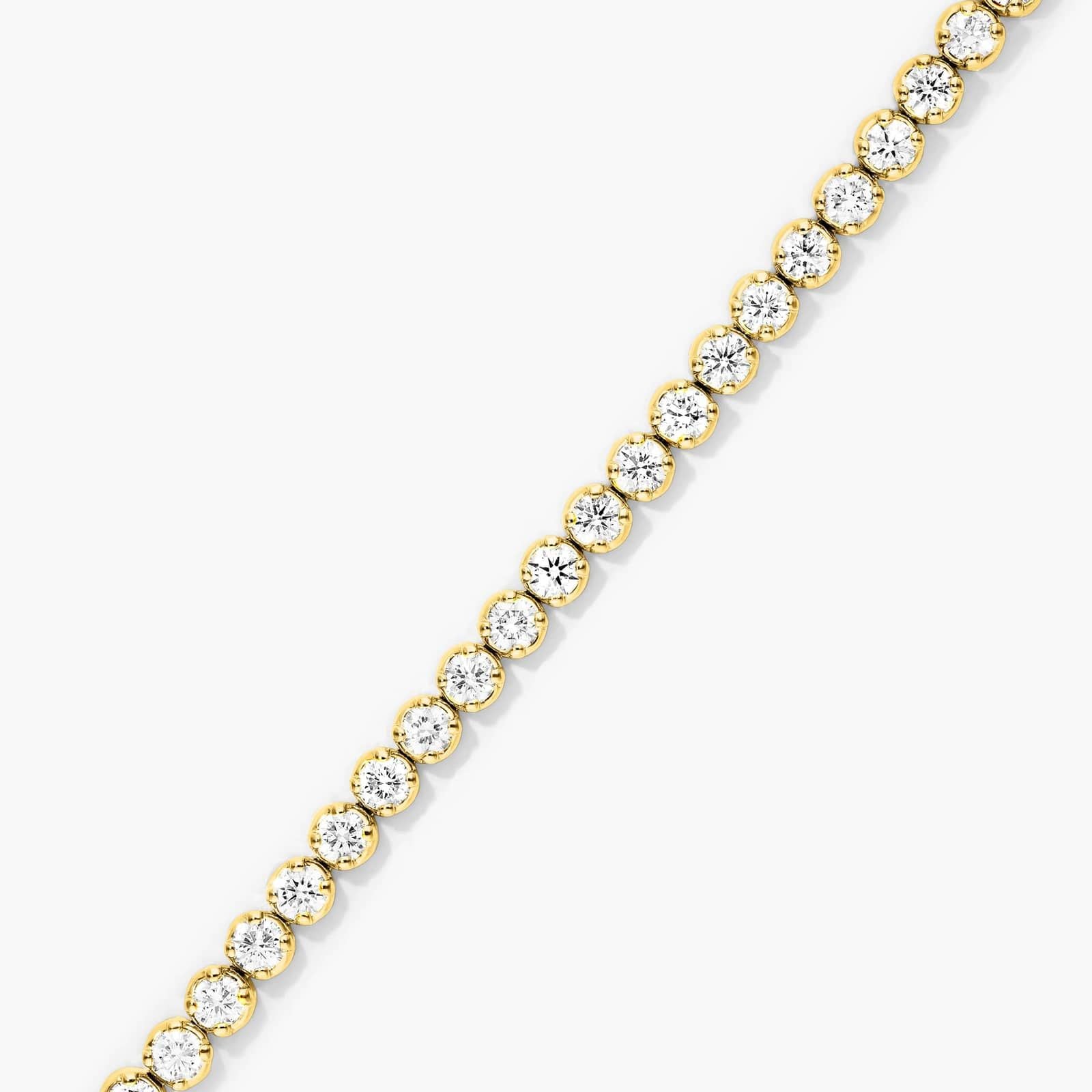 14K Gold Four Prong Lab Created Diamond Tennis Bracelet