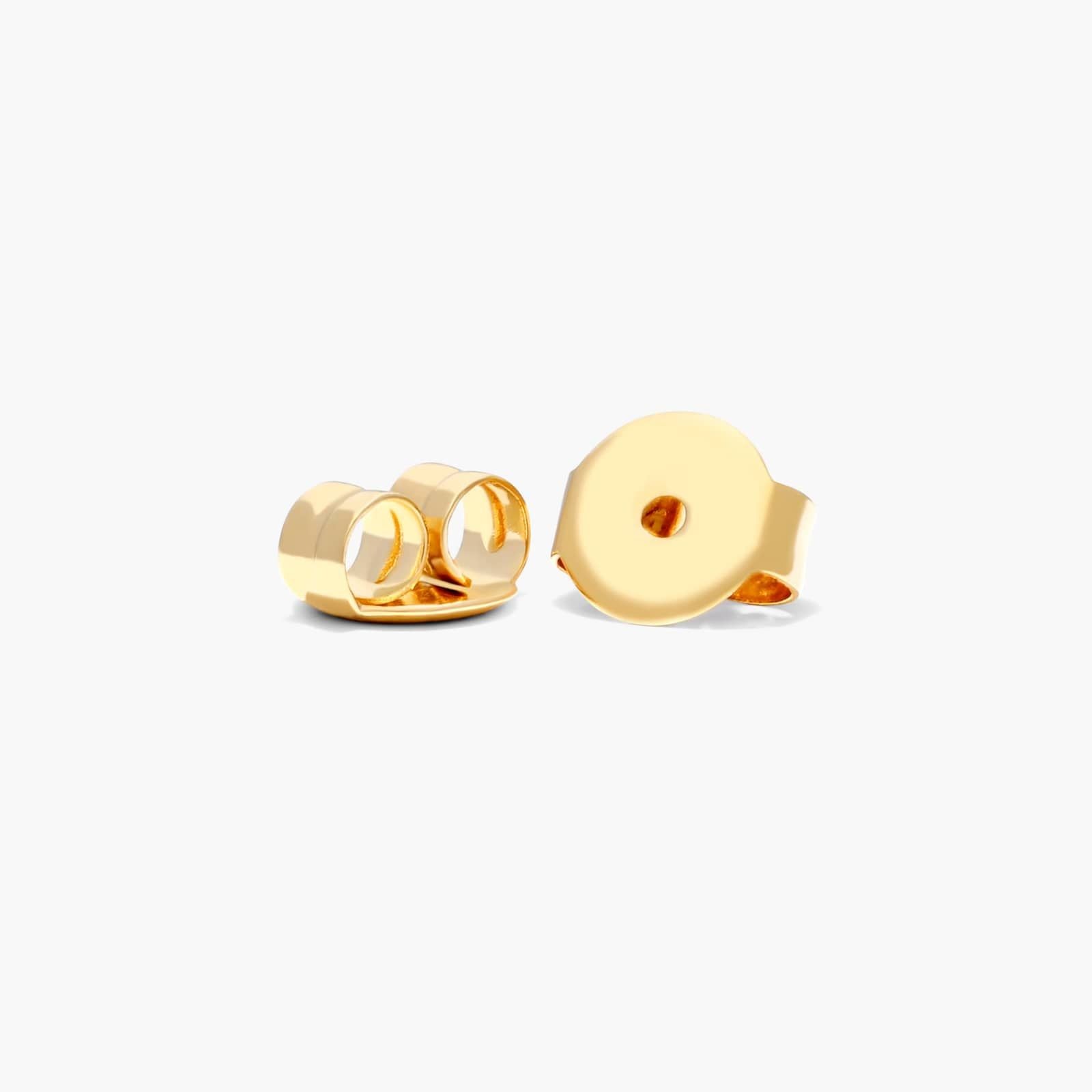 14K Yellow Gold Halo Lab Created Diamond Stud Earrings