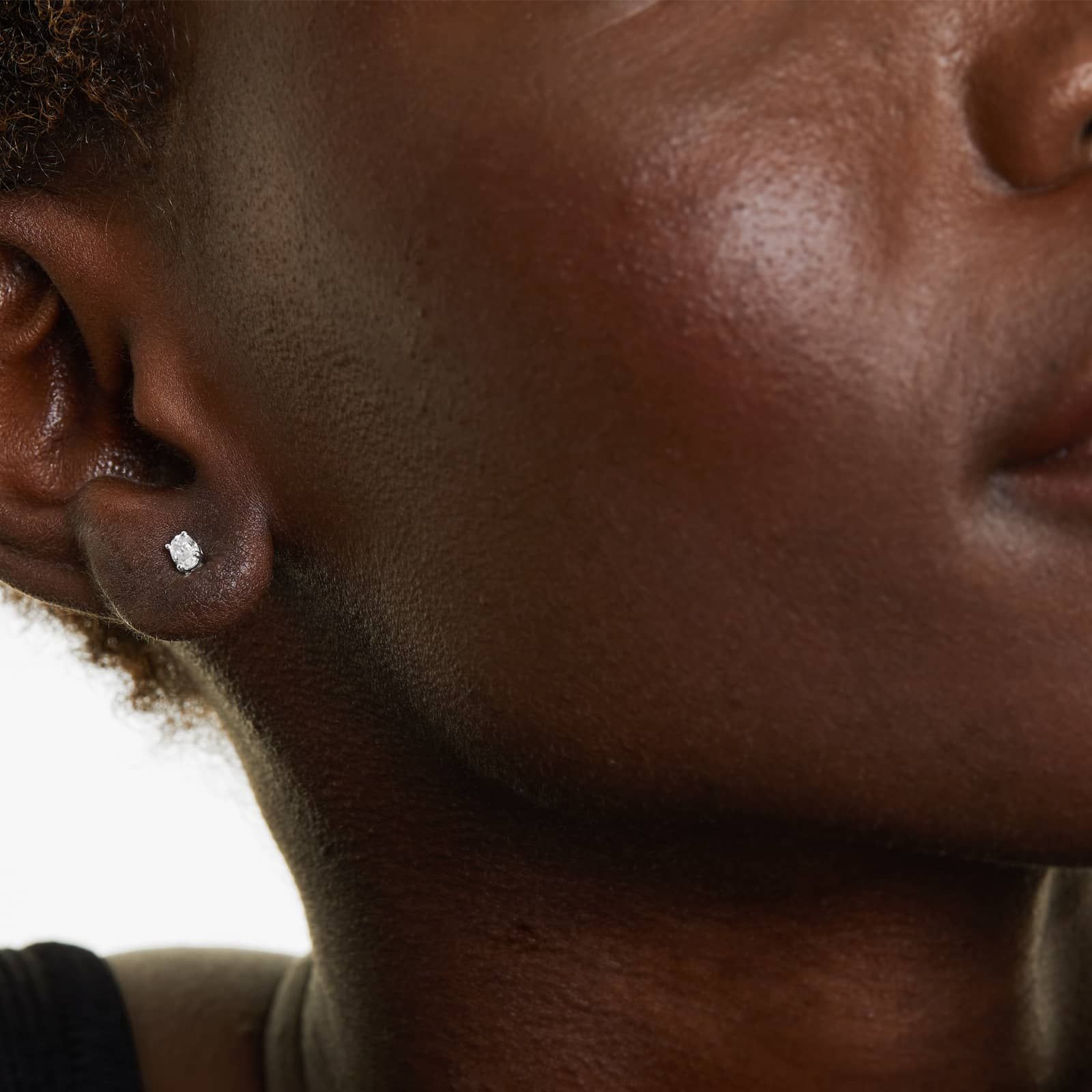 Oval Lab Grown Diamond Push Back Stud Earrings, EF Color, VS Clarity, IGI Certified