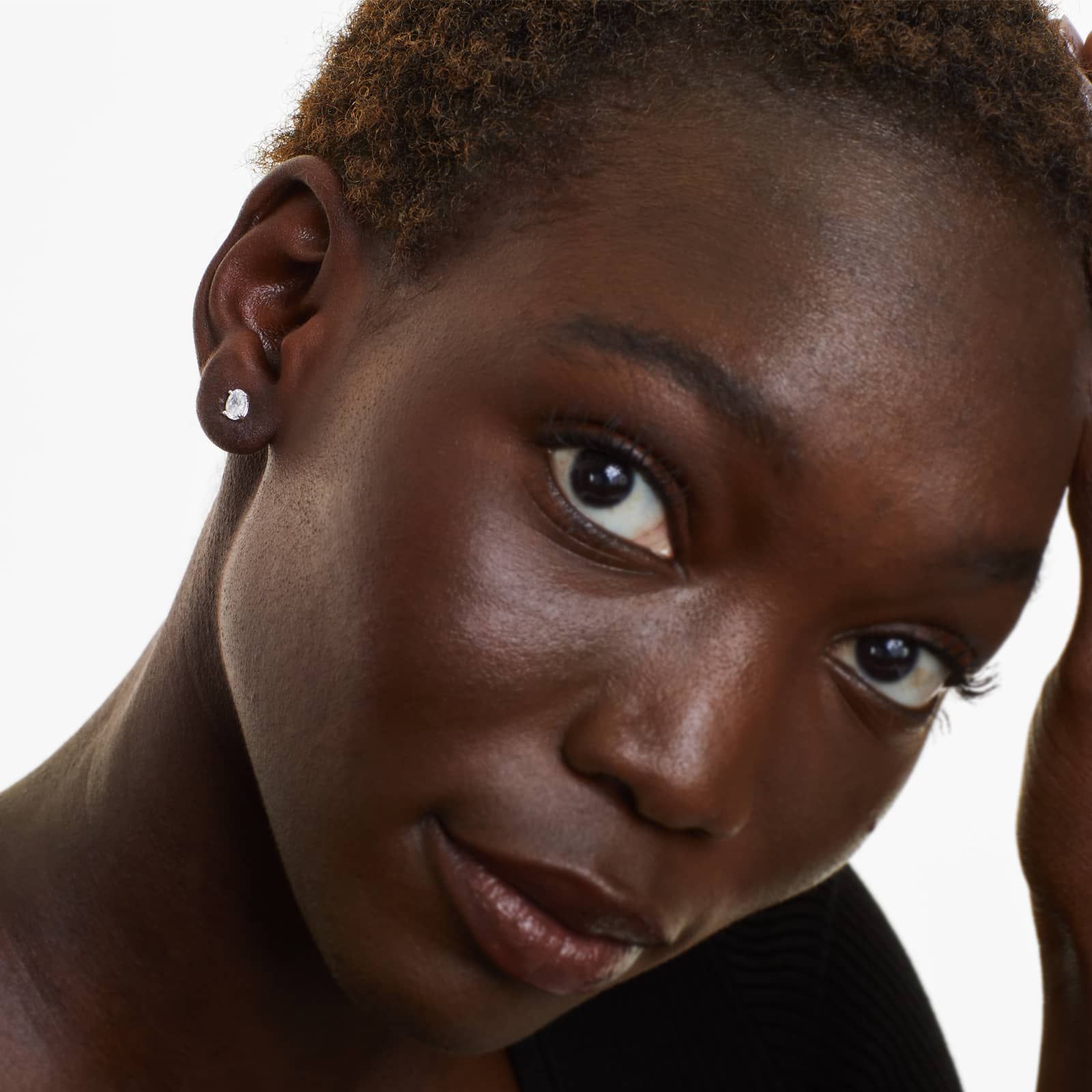 Oval Lab Grown Diamond Push Back Stud Earrings, EF Color, VS Clarity, IGI Certified