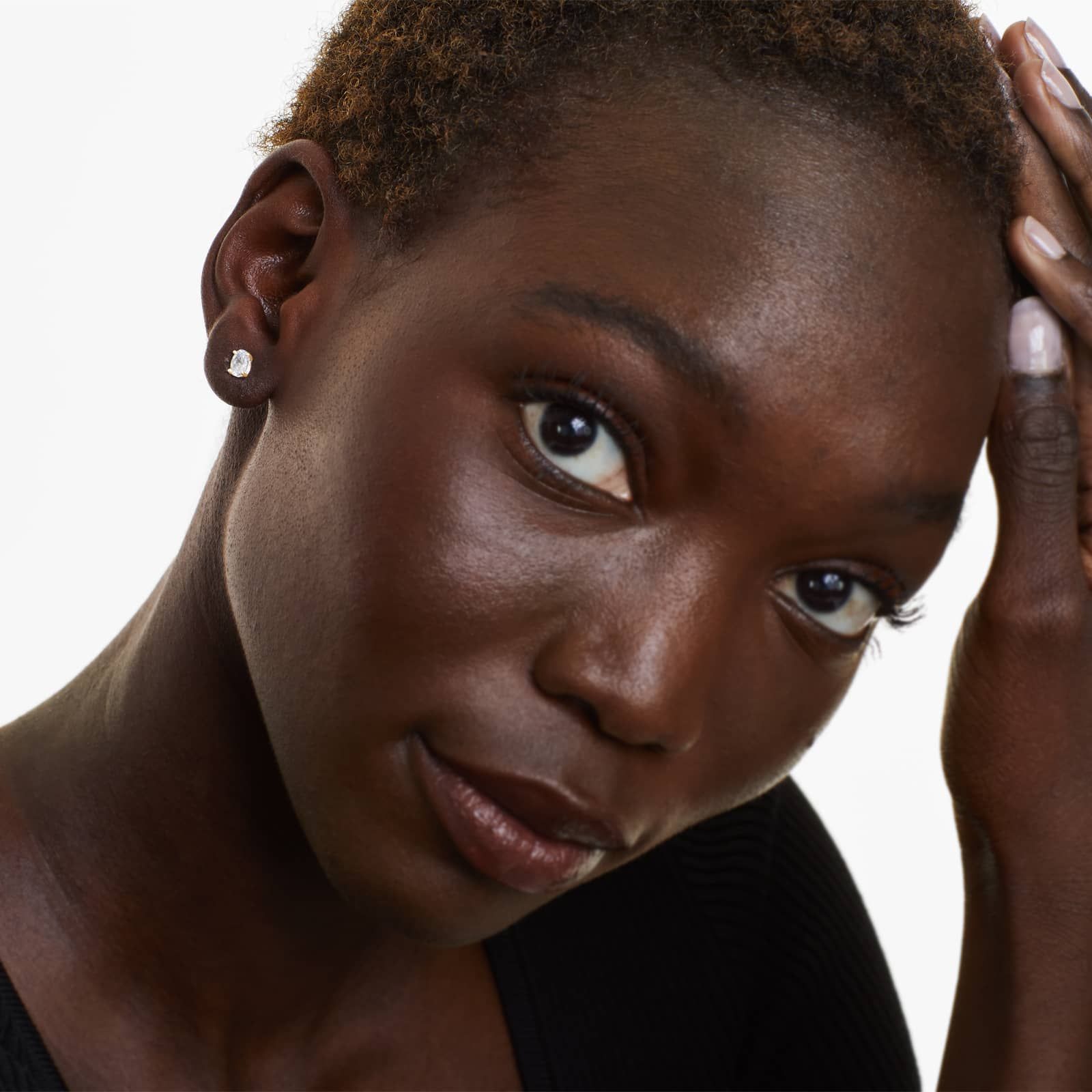 Oval Lab Grown Diamond Push Back Stud Earrings, EF Color, VS Clarity, IGI Certified