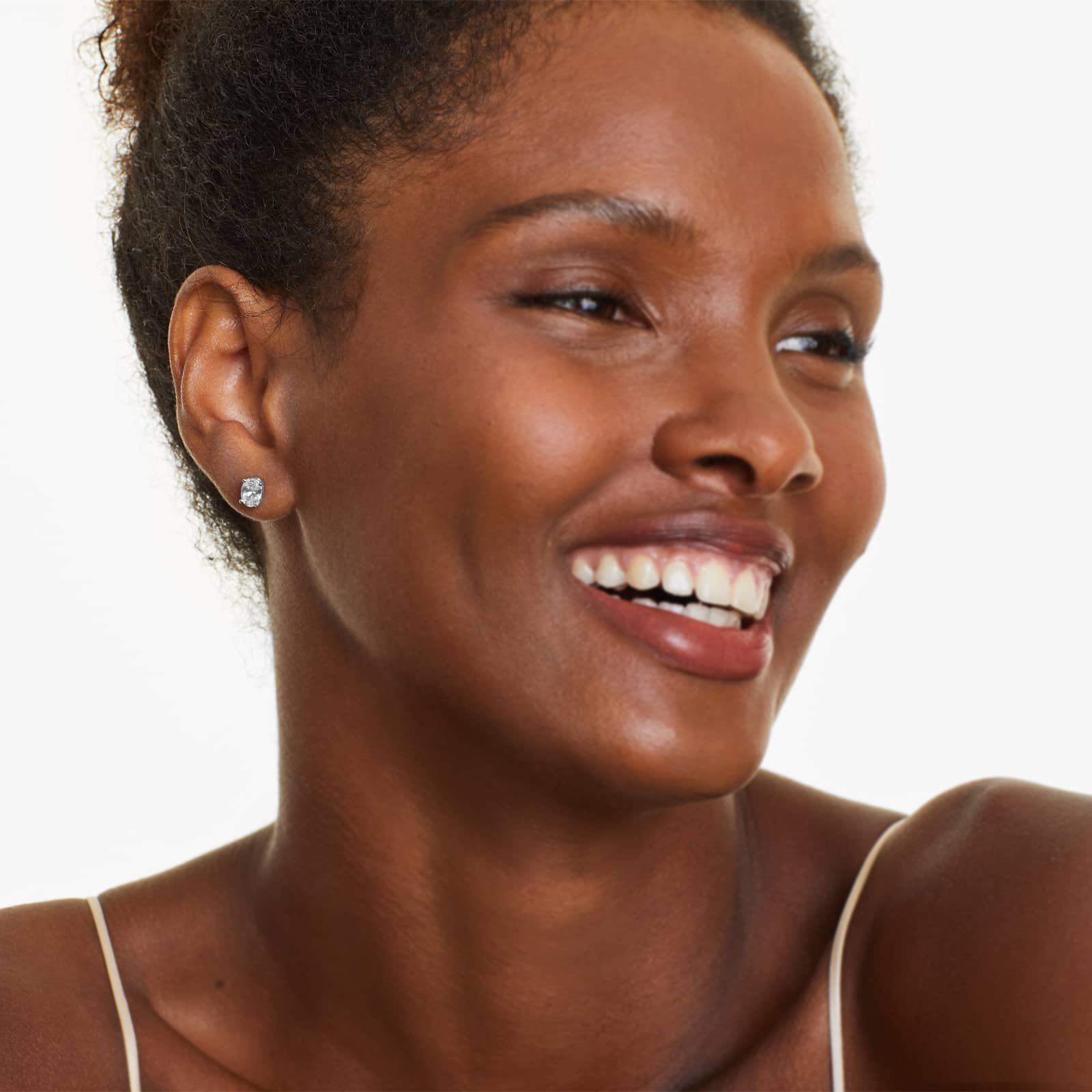 Oval Lab Grown Diamond Push Back Stud Earrings, EF Color, VS Clarity, IGI Certified