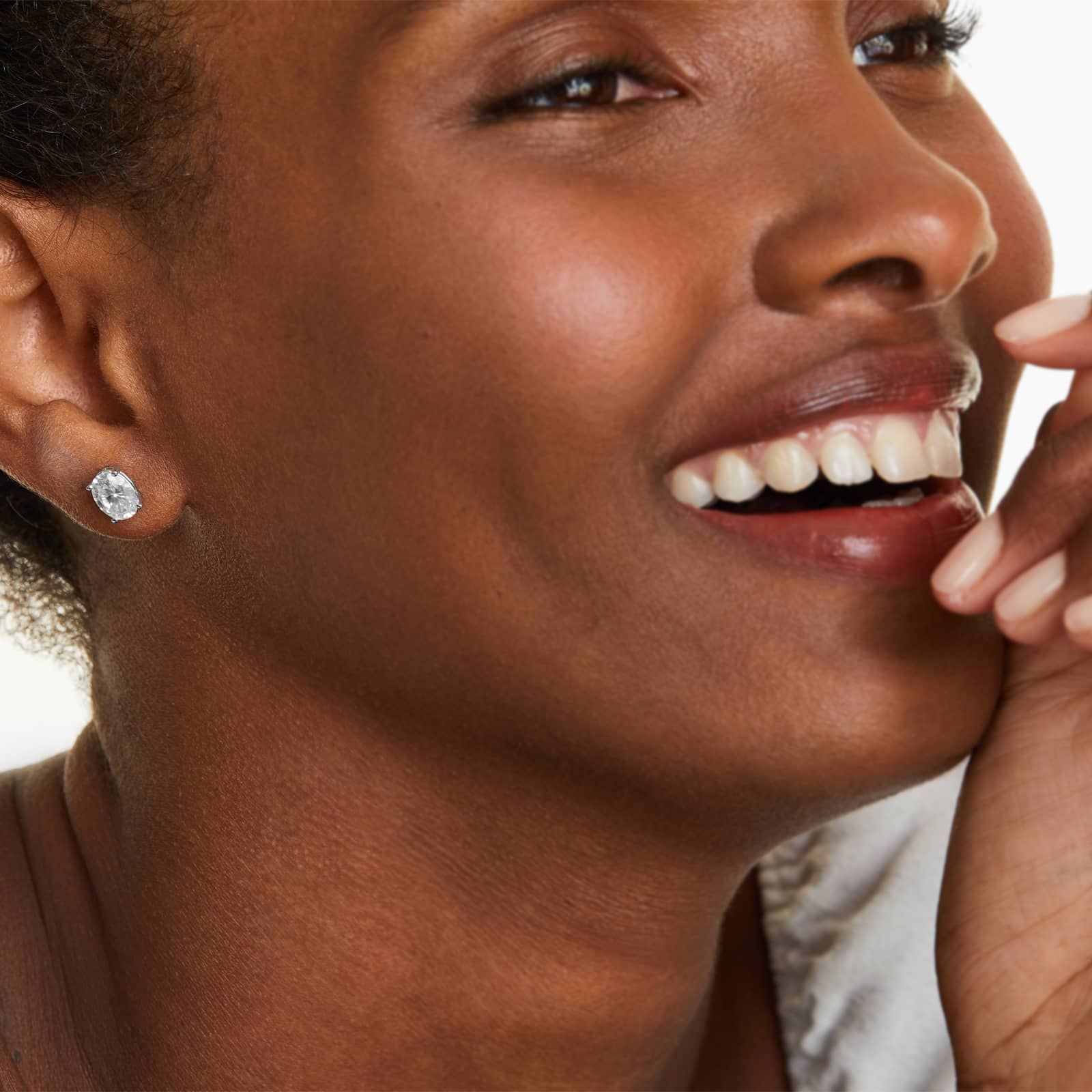 Oval Lab Grown Diamond Push Back Stud Earrings, EF Color, VS Clarity, IGI Certified