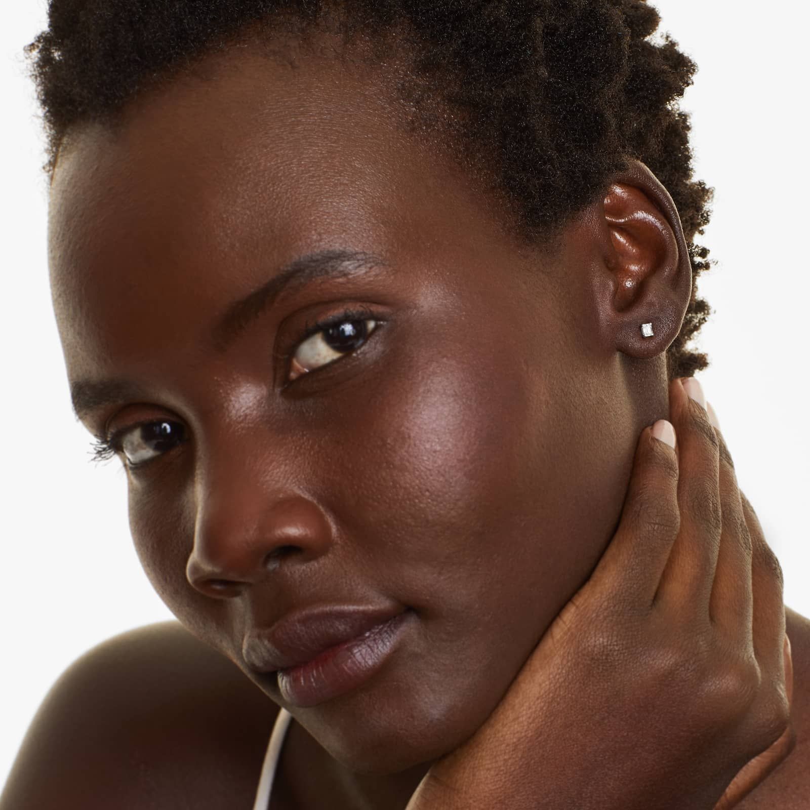 Emerald Lab Grown Diamond Push Back Stud Earrings, EF Color, VS Clarity, IGI Certified