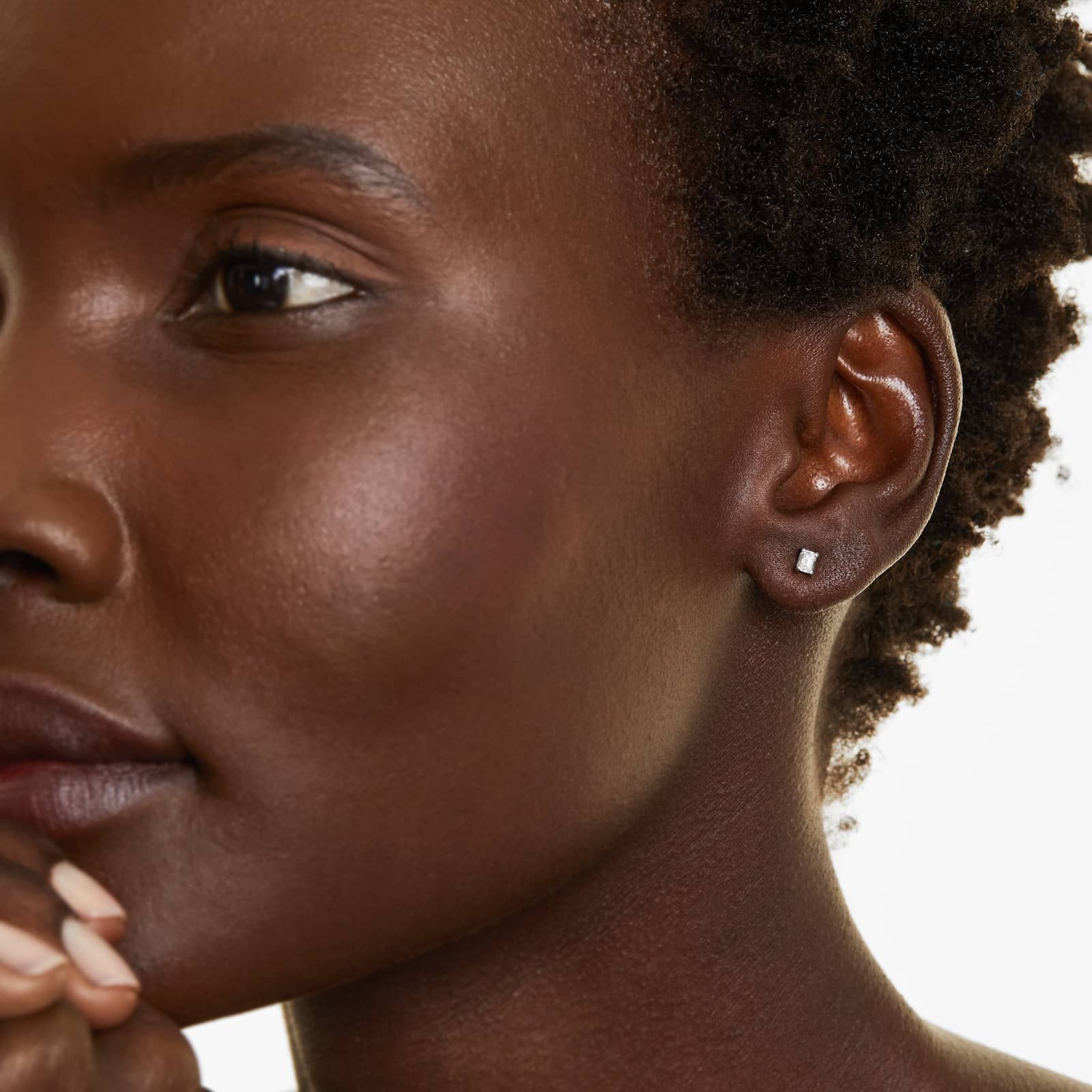 Emerald Lab Grown Diamond Push Back Stud Earrings, EF Color, VS Clarity, IGI Certified