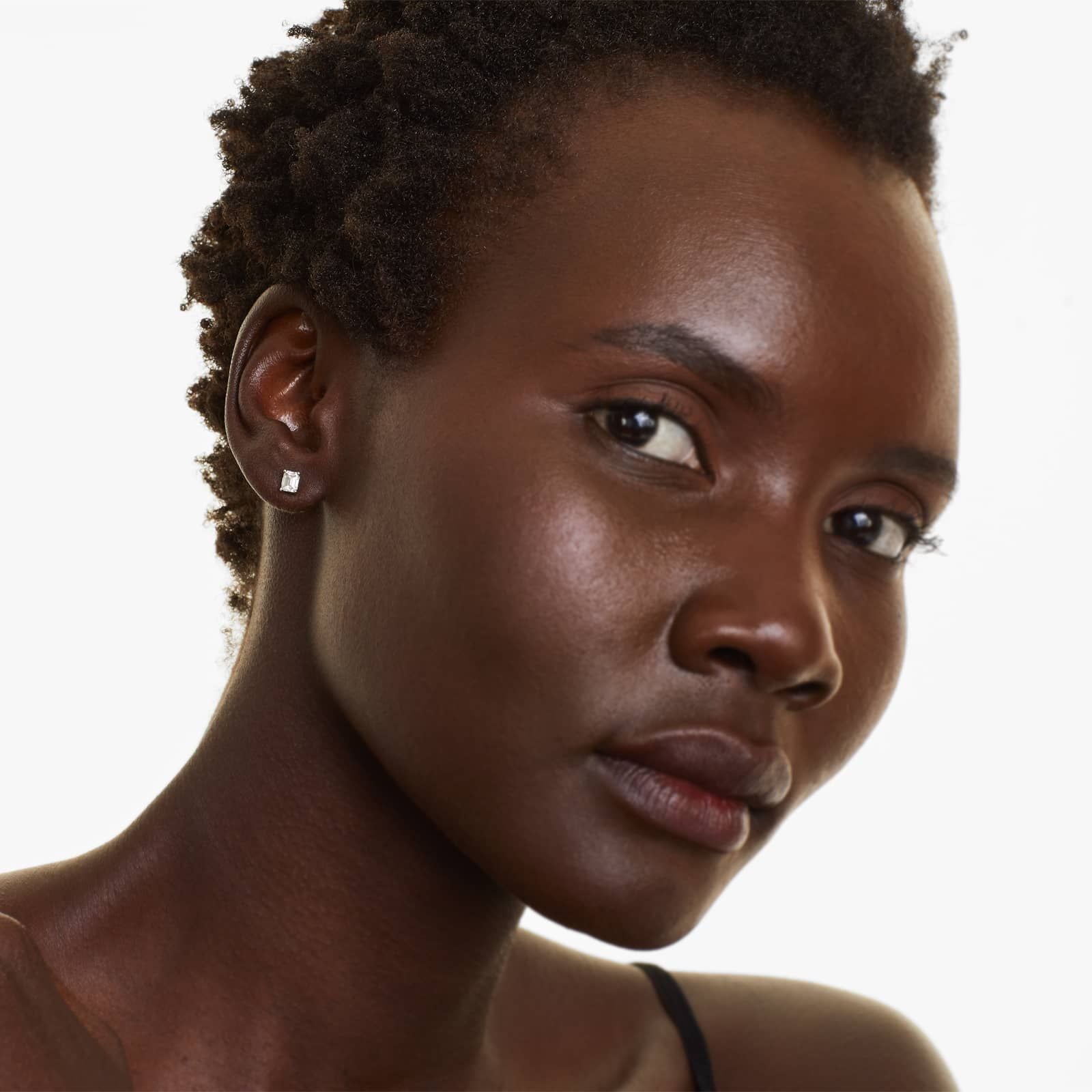 Emerald Lab Grown Diamond Push Back Stud Earrings, EF Color, VS Clarity, IGI Certified