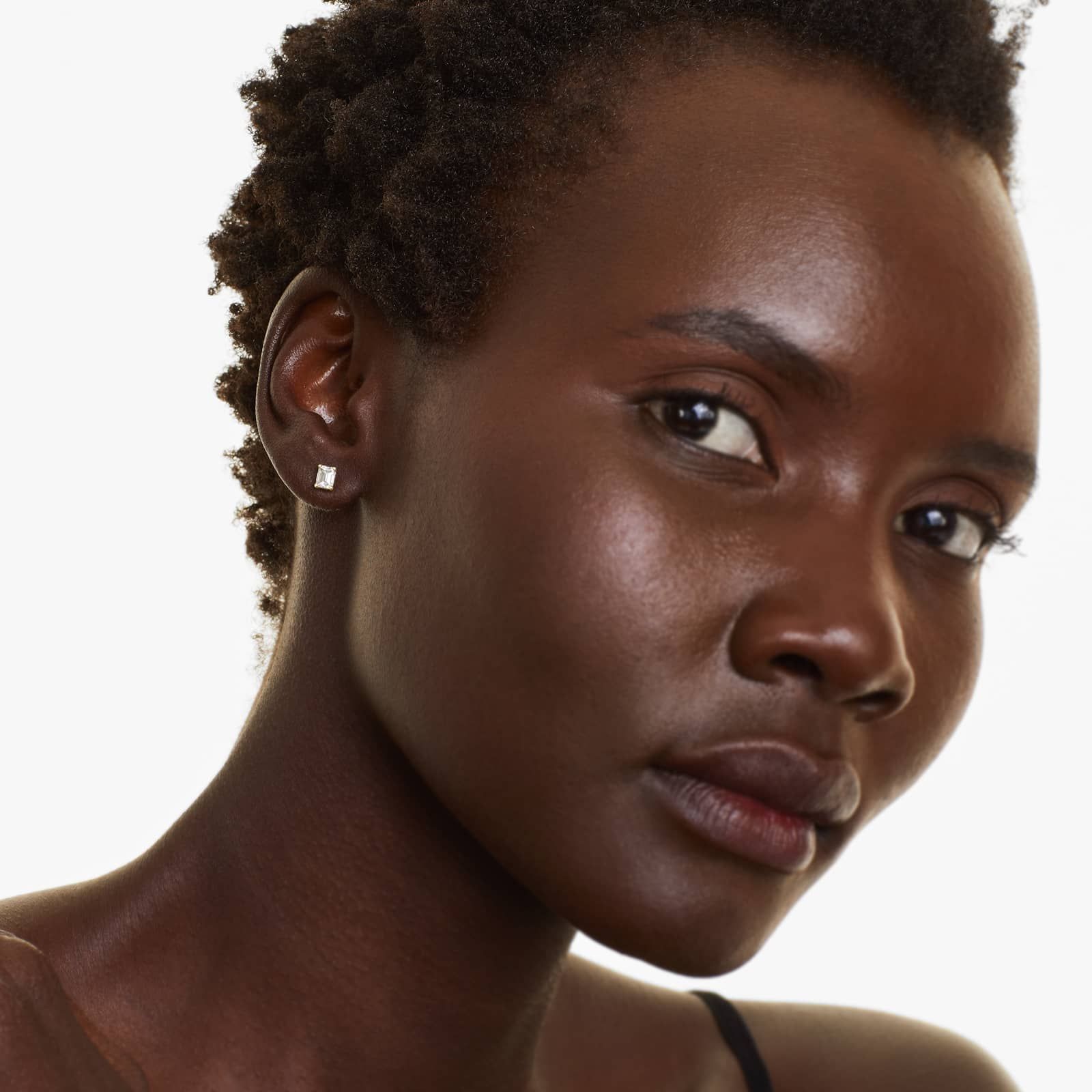 Emerald Lab Grown Diamond Push Back Stud Earrings, EF Color, VS Clarity, IGI Certified