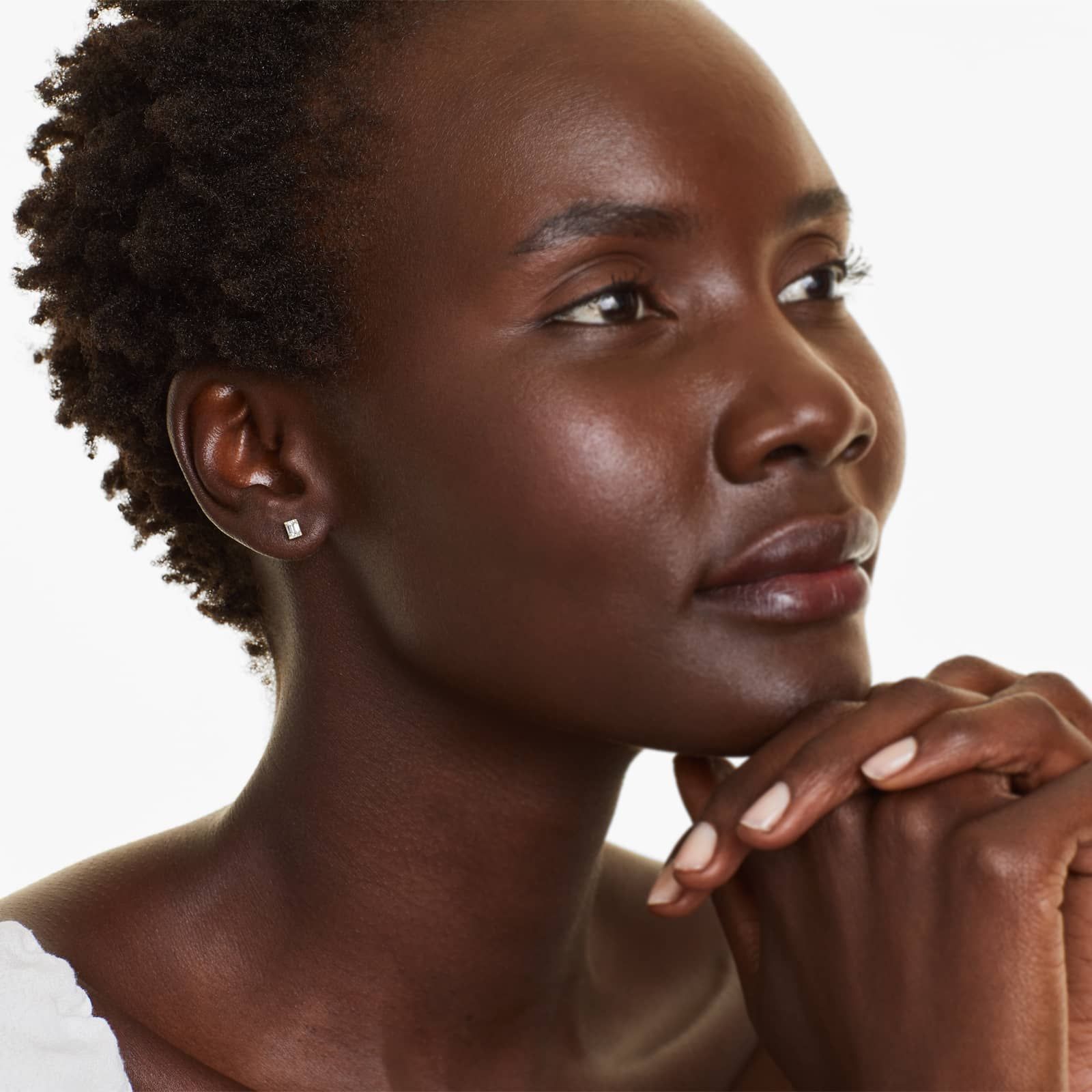 Emerald Lab Grown Diamond Push Back Stud Earrings, EF Color, VS Clarity, IGI Certified