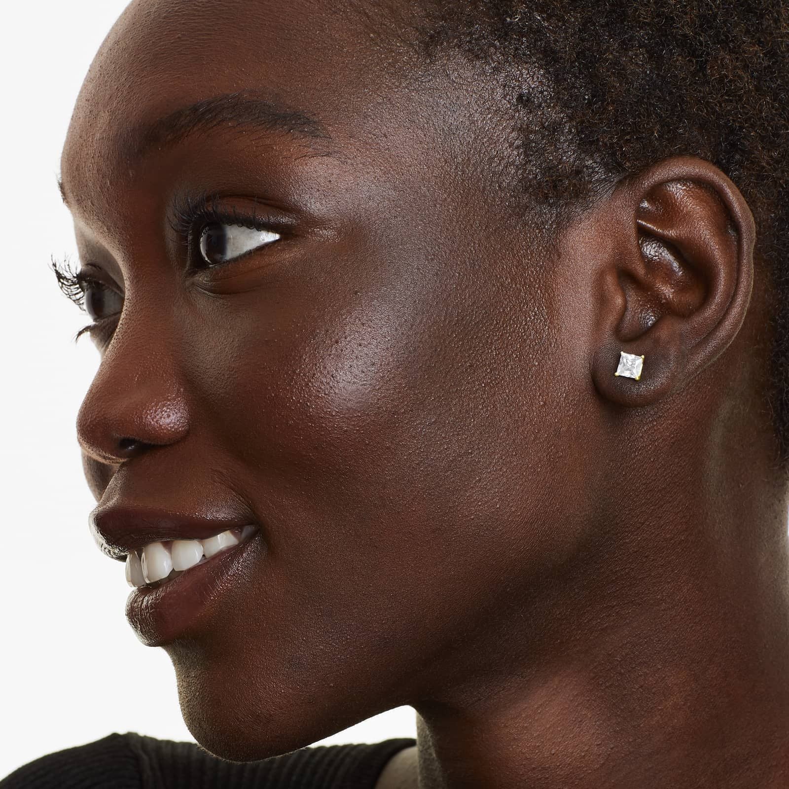 Princess Cut Lab Grown Diamond Push Back Stud Earrings, EF Color, VS Clarity, IGI Certified