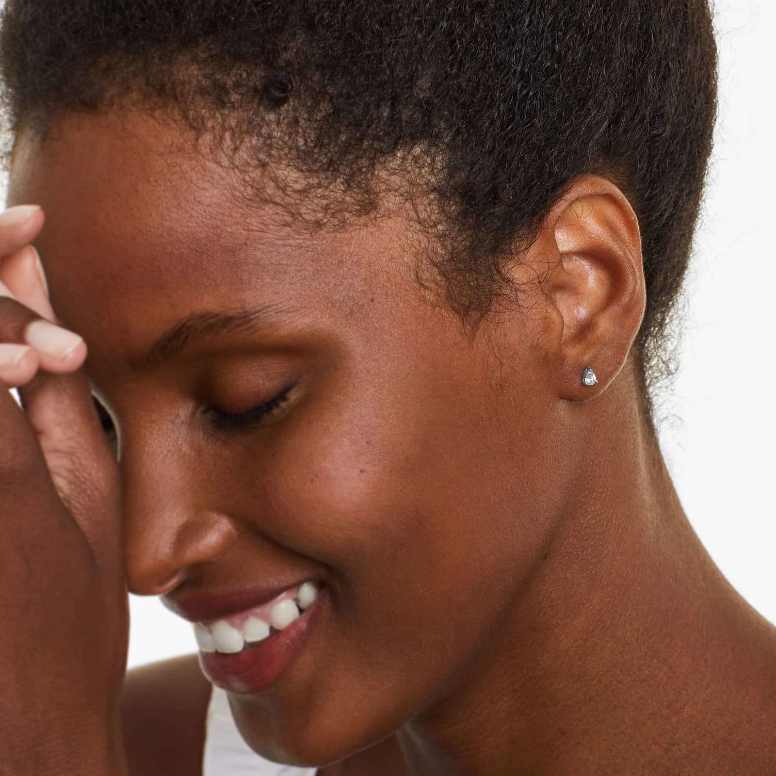 Pear Lab Grown Diamond Push Back Stud Earrings, EF Color, VS Clarity, IGI Certified