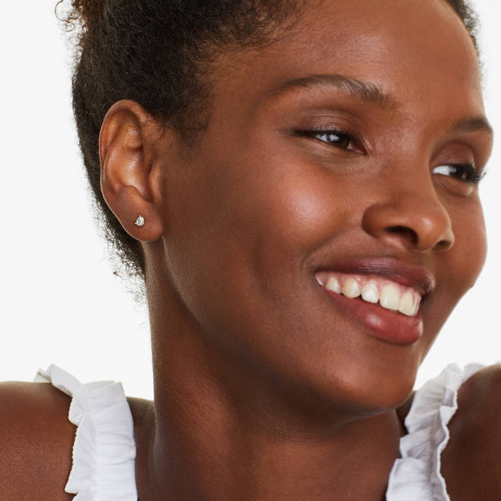 Pear Lab Grown Diamond Push Back Stud Earrings, EF Color, VS Clarity, IGI Certified