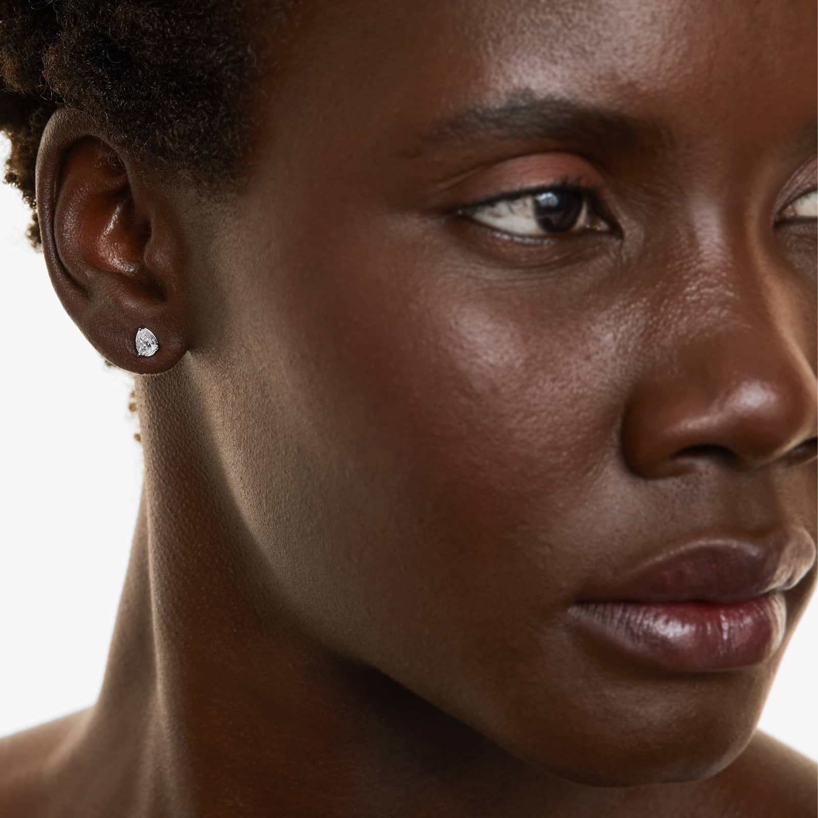 Pear Lab Grown Diamond Push Back Stud Earrings, EF Color, VS Clarity, IGI Certified