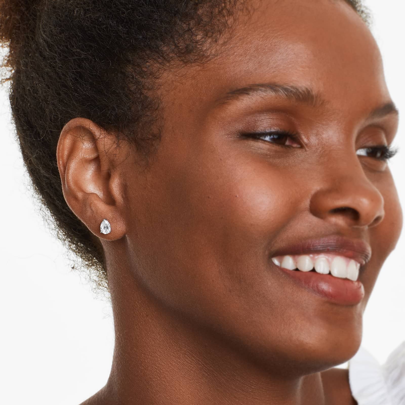 Pear Lab Grown Diamond Push Back Stud Earrings, EF Color, VS Clarity, IGI Certified