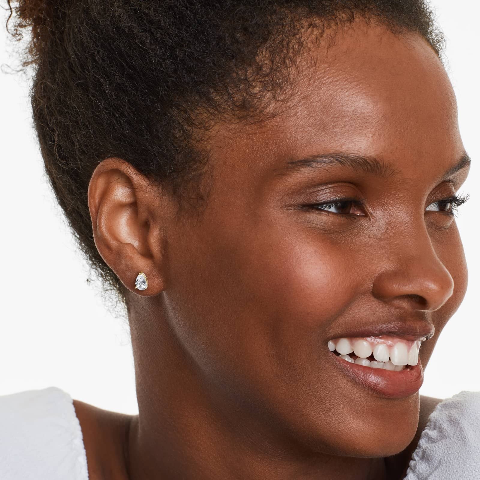 Pear Lab Grown Diamond Push Back Stud Earrings, EF Color, VS Clarity, IGI Certified