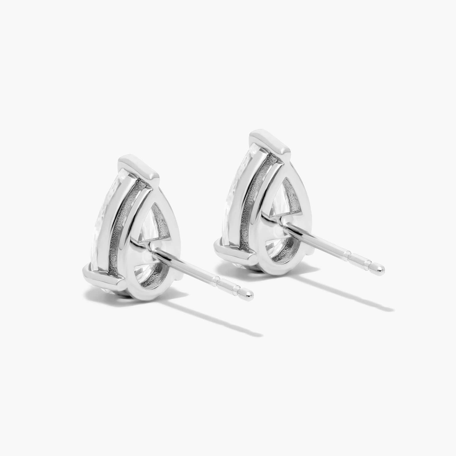 Pear Lab Grown Diamond Push Back Stud Earrings, EF Color, VS Clarity, IGI Certified
