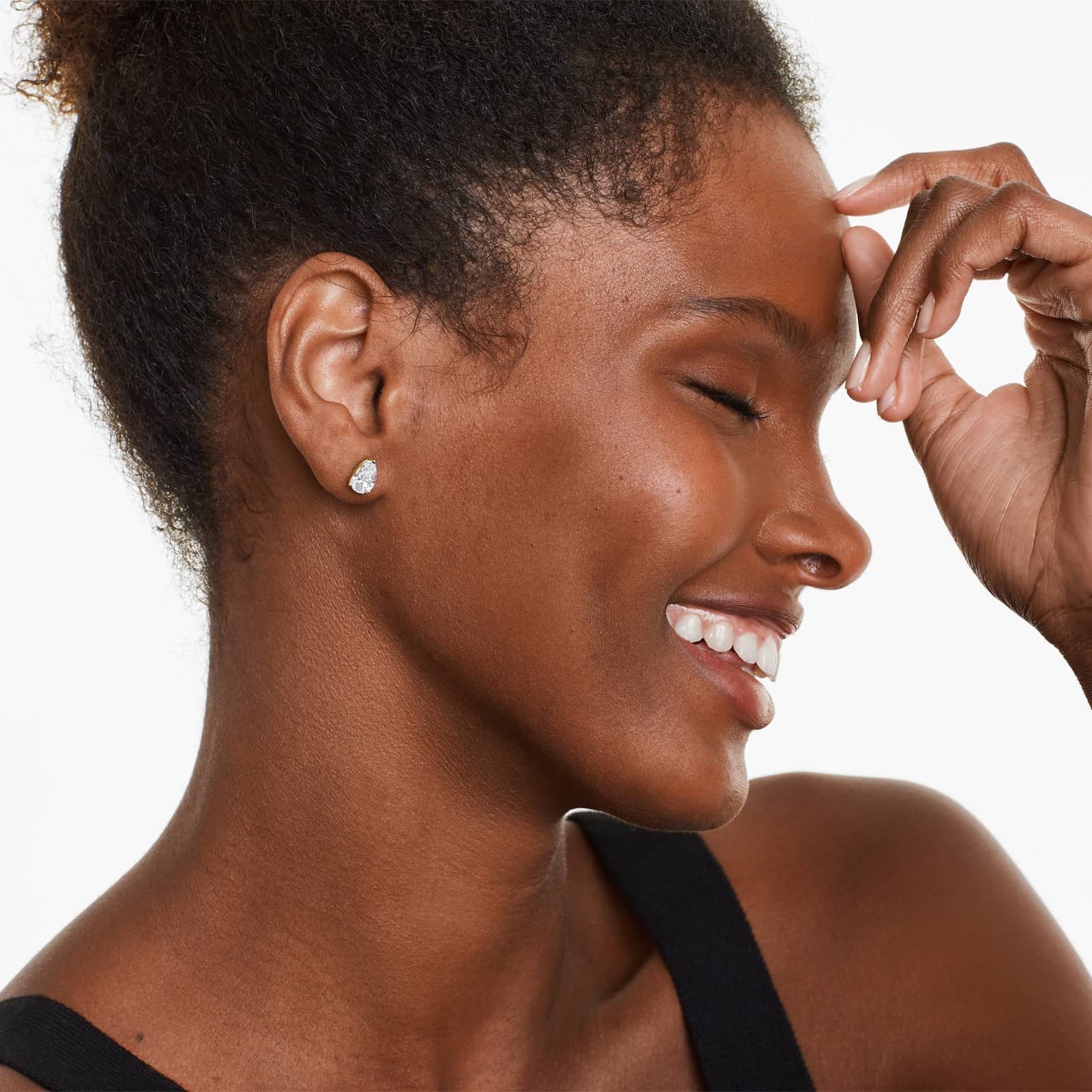 Pear Lab Grown Diamond Push Back Stud Earrings, EF Color, VS Clarity, IGI Certified