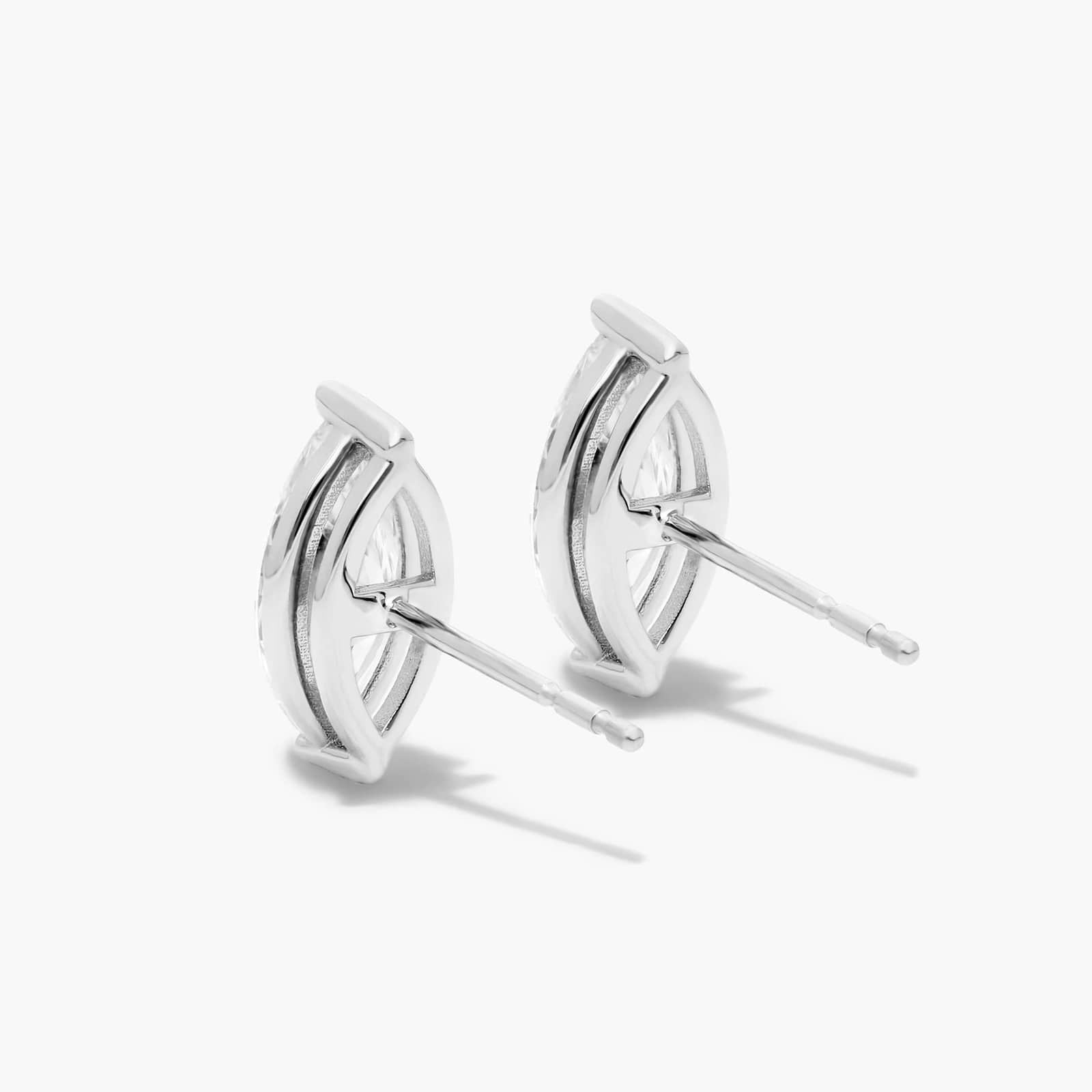 Marquise Lab Grown Diamond Push Back Stud Earrings, EF Color, VS Clarity, IGI Certified