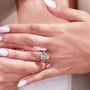 Top View of Radiant Cut Lab Grown Diamond Engagement Ring