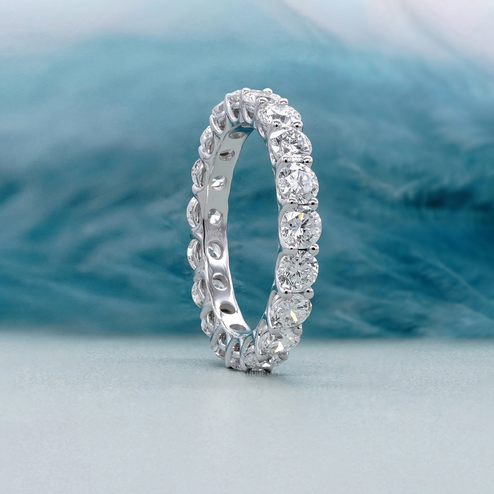 Round 3.80tcw Lab Grown Diamond Eternity Band Ring | IGI Certified D-E-F VVS–VS