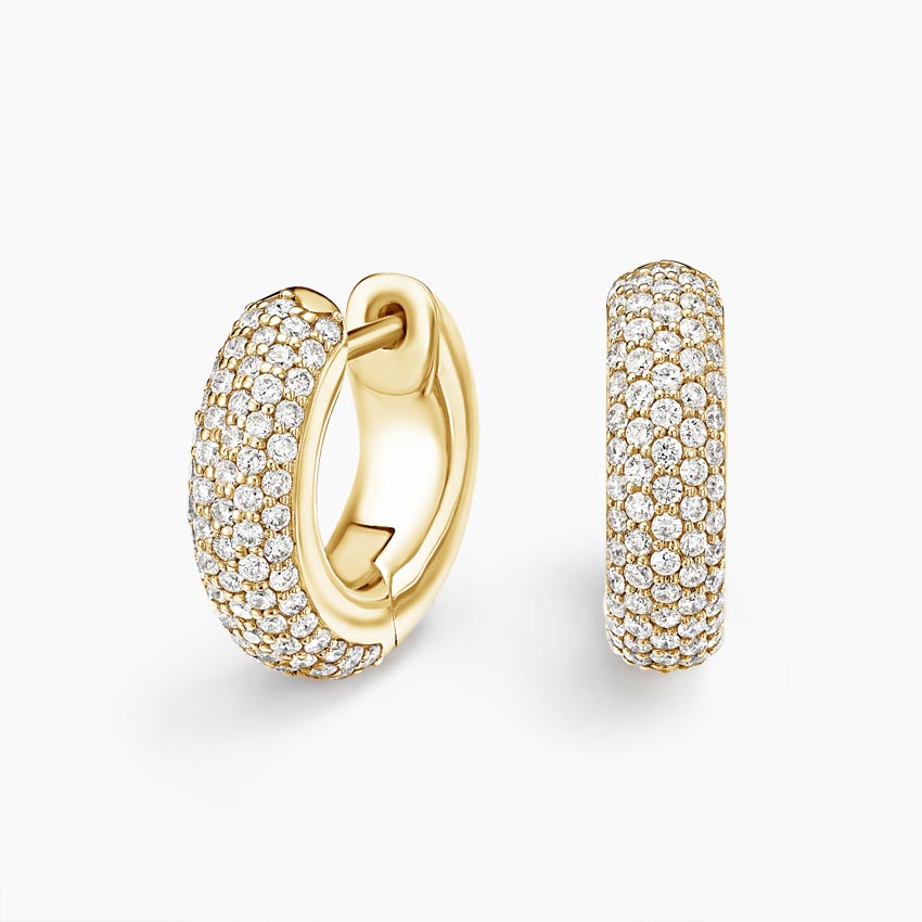#Color_Yellow Gold_Huggie