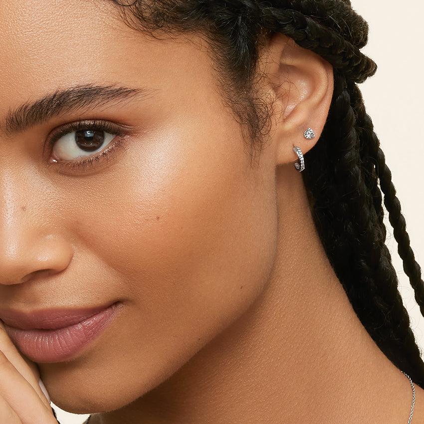 Chamise Diamond Huggie Earrings