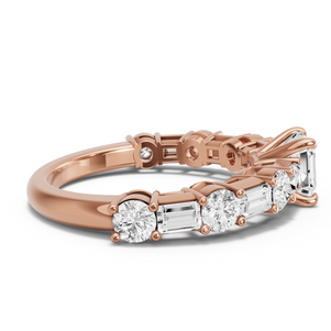 Image for Asscher Classic Basket Ring with Alternating Baguette band