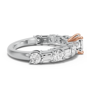 Image for Asscher Classic Basket Ring with Alternating Baguette band