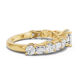 Image for Asscher Classic Basket Ring with Alternating Baguette band