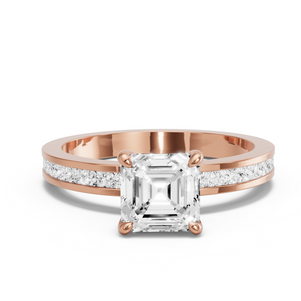 Image for Asscher Classic Basket Ring with Channel band