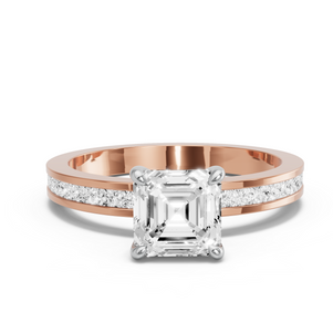 Image for Asscher Classic Basket Ring with Channel band