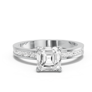 Image for Asscher Classic Basket Ring with Channel band