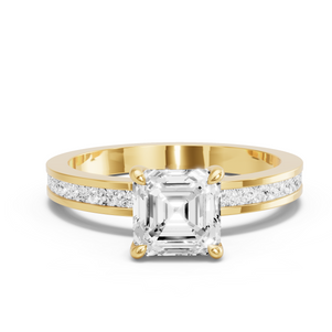 Image for Asscher Classic Basket Ring with Channel band