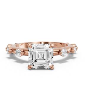 Image for Asscher Classic Basket Ring with Floating Station band