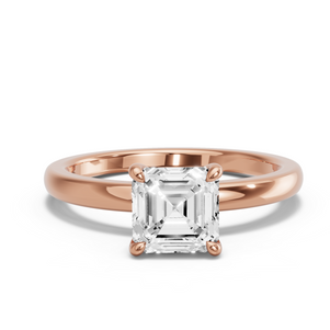 Image for Asscher Classic Basket Ring with Solitaire band