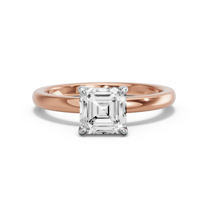 Image for Asscher Classic Basket Ring with Solitaire band