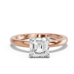 Image for Asscher Classic Basket Ring with Solitaire band
