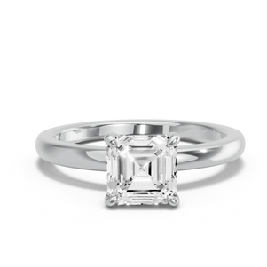 Image for Asscher Classic Basket Ring with Solitaire band