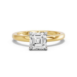 Image for Asscher Classic Basket Ring with Solitaire band