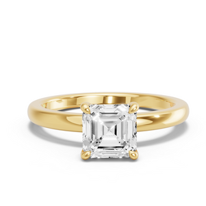 Image for Asscher Classic Basket Ring with Solitaire band