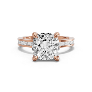 Image for Cushion Classic Basket Ring with Channel band