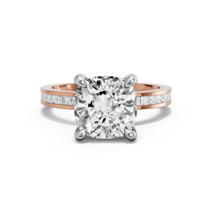 Image for Cushion Classic Basket Ring with Channel band