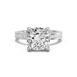 Image for Cushion Classic Basket Ring with Channel band